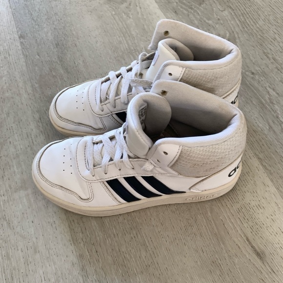 Adidas Hoops 2.0 Mid J 'White Legend Ink' Shoes‎ - Picture 2 of 8